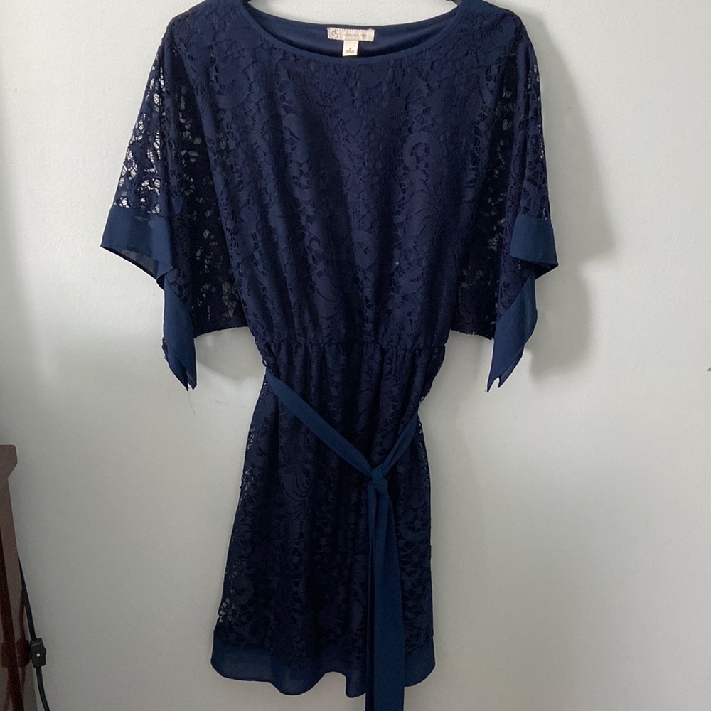 Navy blue lace dress